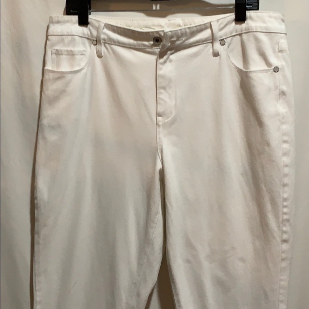 COLDWATER CREEK CLASSIC white cropped jeans SZ 14